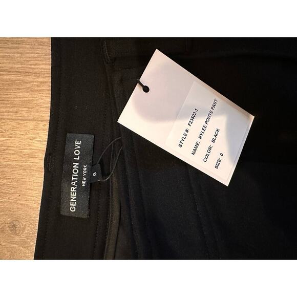 NEW Generation Love Rylee Ponte Pant Flared Leg High Waisted Black Size 0 - Picture 6 of 7